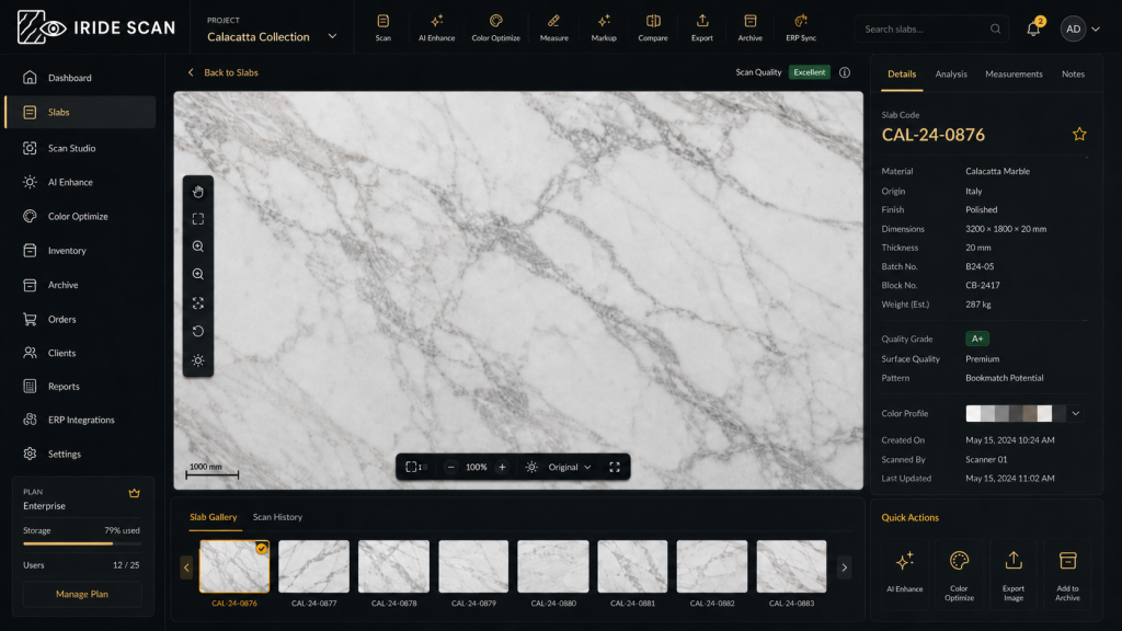 IRIDE SCAN software gallery image